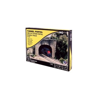 Woodland WC1257 HO Cut Stone Double Portal