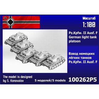 Zebrano 100262P5 Pz.Kpfw. II Ausf. F German Light Tank Platoon (5 pcs)