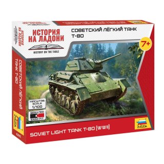 Zvezda 6295 Soviet Light Tank T-80 (WWII) 1/100