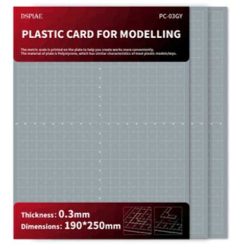 DSPIAE PC-03GY Plastic Card For Modelling 0,3 mm (56713) DSPIAE PC-03GY Plastic Card For Modelling 0,3 mm (56713)