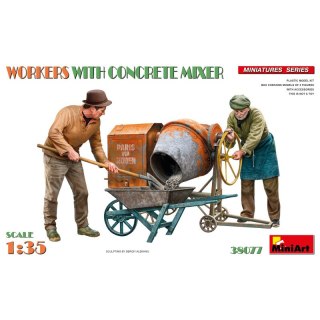 Mini Art 38077 Workers with Concrete Mixer