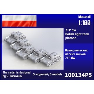 Zebrano 100134P5 7TP dw Polish Light Tank Platoon (5 pcs.)