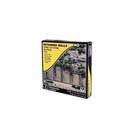 Woodland WC1259 HO Cut Stone Retaining Woodland Wall Woodland WC1259 HO Cut Stone Retaining Woodland Wall