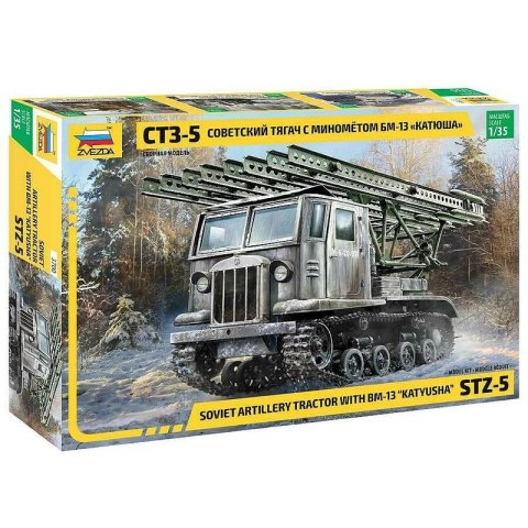 Zvezda 3700 STZ-5 Soviet Artillery Tractor With BM-13 "Katyusha" 1/35 Zvezda 3700 STZ-5 Soviet Artillery Tractor With BM-13 "Katyusha" 1/35