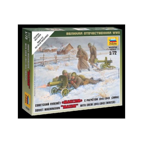 Zvezda 6220 Soviet Machine-gun w/Crew (Winter Uniform) 1/72