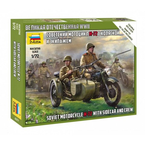 Zvezda 6277 Soviet Motorcycle M-72 with Sidecar and Crew