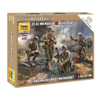 Zvezda 6287 US 81-MM Mortar M1 With Crew 1/72