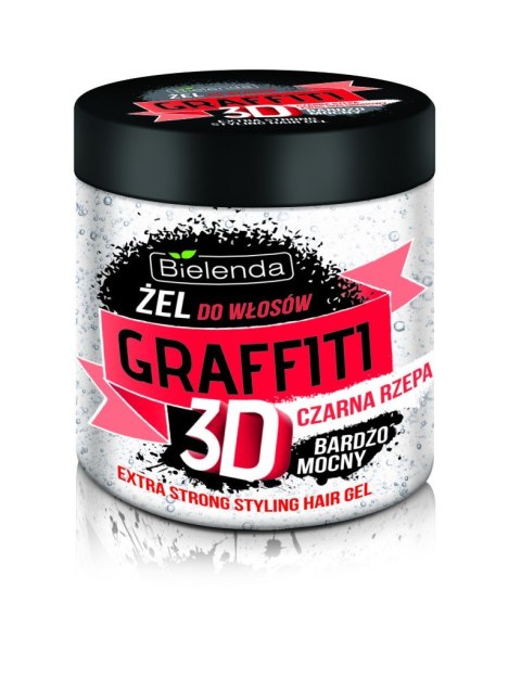 Bielenda Graffiti 3D Żel do włosów z czarną rzepą - bardzo mocny 250g Bielenda Graffiti 3D Żel do włosów z czarną rzepą - bardzo mocny 250g