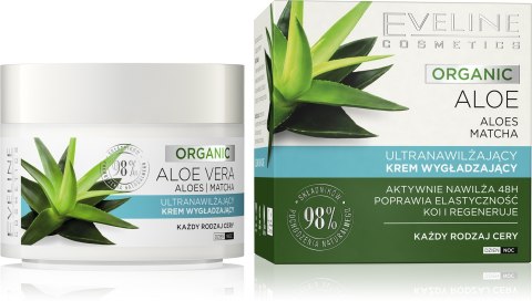 EVELINE Organic Aloe Ultranawilżający krem wygładzający na dzień i noc 50 ml