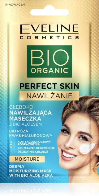 EVELINE Perfect Skin Głęboko nawilżająca maseczka z bio aloesem 8 ml