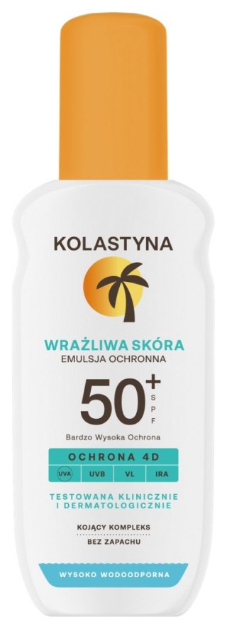 KOLASTYNA Emulsja do opalania w sprayu - do skóry wrażliwej SPF50+ 150ml