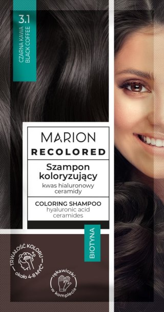 MARION Recolored Szampon koloryzujący nr 3.1 Czarna kawa 35 ml