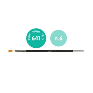 Milan 0464106 Premium Synthetic cat's tongue paintbrush series 641 no. 6