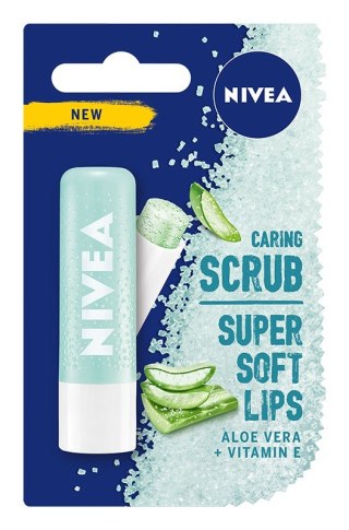 NIVEA Caring Scrub Pielęgnujący peeling do ust Aloe Vera 4.8 g