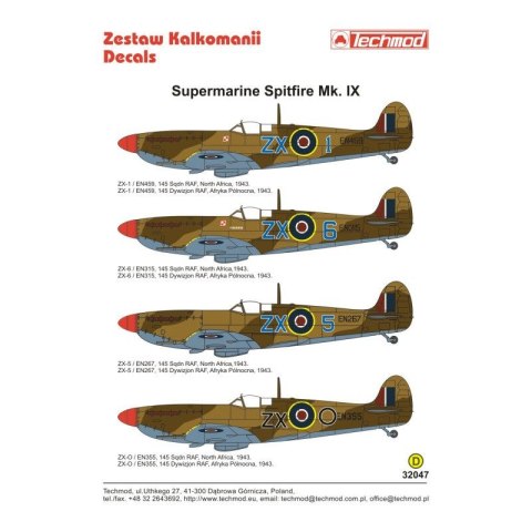 Techmod 32047 Spitfire Mk IX