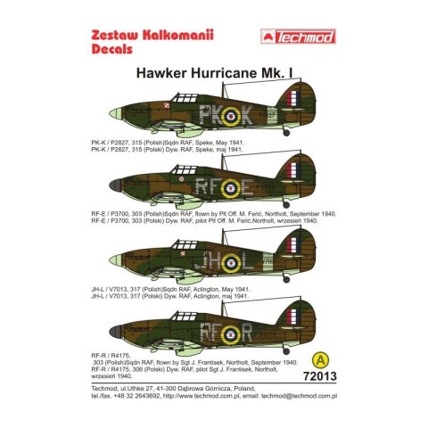 Techmod 72013 Hurricane Mk I Techmod 72013 Hurricane Mk I