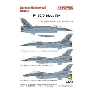 Techmod 72067 F-16 C/D Block 52+