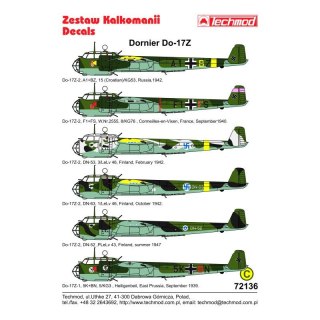 Techmod 72136 Dornier Do-17Z