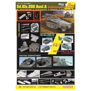 Dragon 6426 Sd.Kfz.250 Ausf.A Sheutzenpanzerwagen Full Interior 1/35