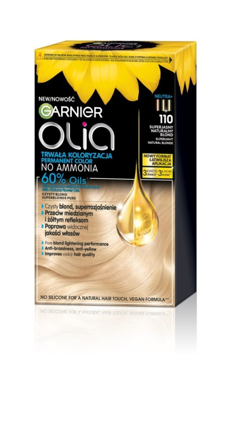 GARNIER Olia Farba do włosów nr 110 Superligtener - Superjasny naturalny blond GARNIER Olia Farba do włosów nr 110 Superligtener - Superjasny naturalny blond