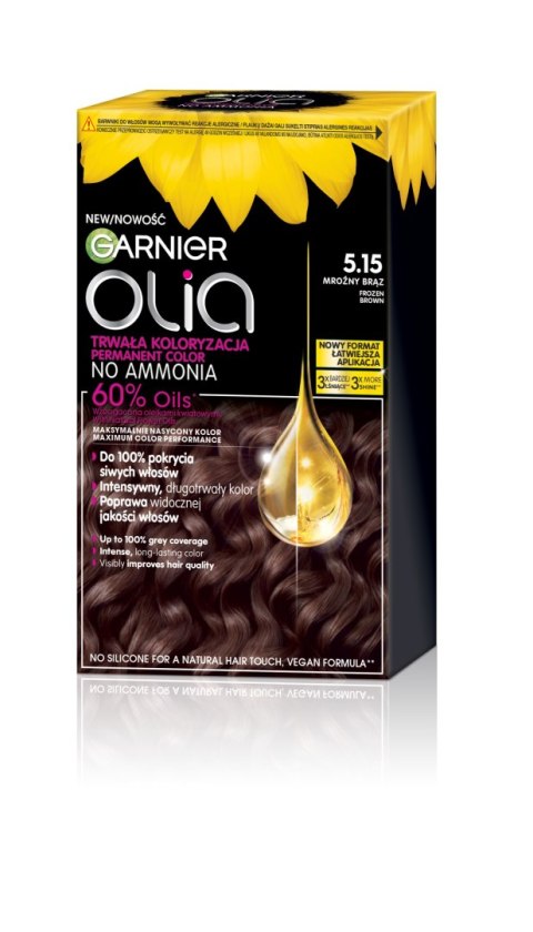 GARNIER Olia Farba do włosów nr 5.15 Frozen Brown - Mroźny brąz GARNIER Olia Farba do włosów nr 5.15 Frozen Brown - Mroźny brąz