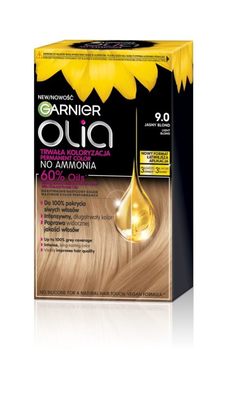 GARNIER Olia Farba do włosów nr 9.0 Light Blond - Jasny blond GARNIER Olia Farba do włosów nr 9.0 Light Blond - Jasny blond