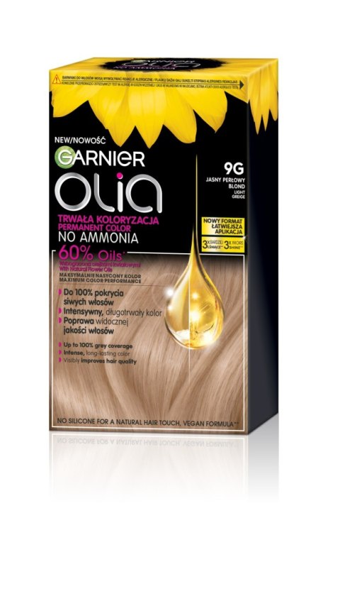 GARNIER Olia Farba do włosów nr 9G Light Greige - Jasny perłowy blond GARNIER Olia Farba do włosów nr 9G Light Greige - Jasny perłowy blond
