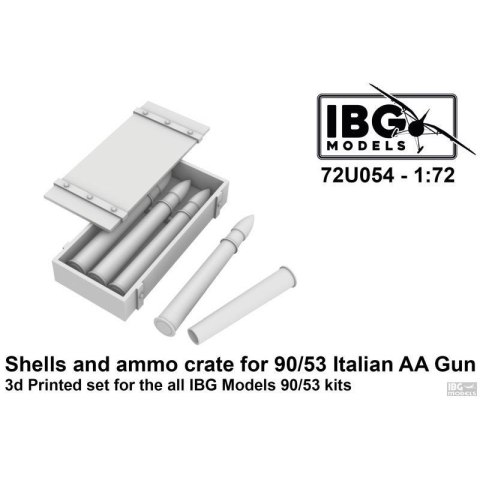 IBG 72U054 Shells and Ammo Crate for 90/53 Italian AA Gun 3D Printed Set for IBG 90/53's