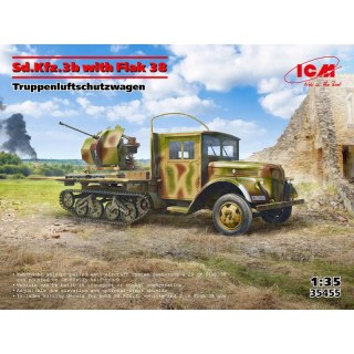 ICM 35455 Sd.Kfz.3b with Flak 38 Truppenluftschutzwagen