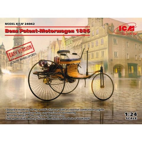 Icm 24042 Benz Patent-Motorwagen 1886 (EASY version = plastic wheel-spokes) Icm 24042 Benz Patent-Motorwagen 1886 (EASY version = plastic wheel-spokes)