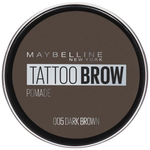 MAYBELLINE Tattoo Brow Wodoodporna Pomada do brwi - 05 Dark Brown 3.5ml MAYBELLINE Tattoo Brow Wodoodporna Pomada do brwi - 05 Dark Brown 3.5ml