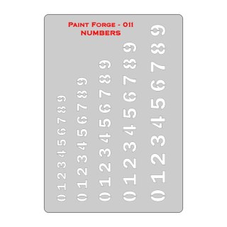 Paint Forge PFST011M Numbers Stencils M