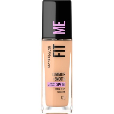 MAYBELLINE Fit Me! Rozświetlający Podkład do twarzy Luminous+Smooth nr 125 Nude Beige 30ml MAYBELLINE Fit Me! Rozświetlający Podkład do twarzy Luminous+Smooth nr 125 Nude Beige 30ml