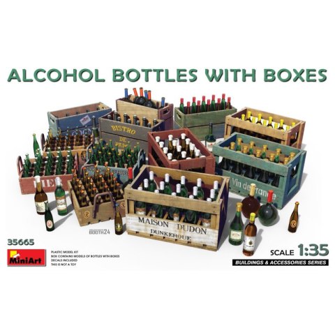 Mini Art 35665 Alcohol Bottles with Boxes