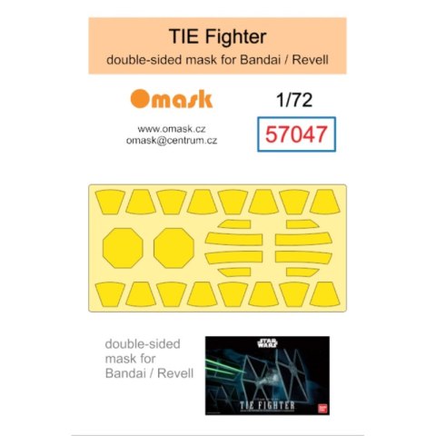 Omask 57047 1/72 TIE Fighter Double Sided Mask (for Bandai/Revell) Omask 57047 1/72 TIE Fighter Double Sided Mask (for Bandai/Revell)