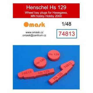 Omask 74813 1/48 Henschel Hs 129 Wheel Bay Plugs (for Hasegawa, MN Hobby, H2K)