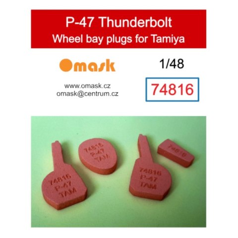 Omask 74816 1/48 P-47 Thunderbolt Wheel Bay Plugs (for Tamiya)