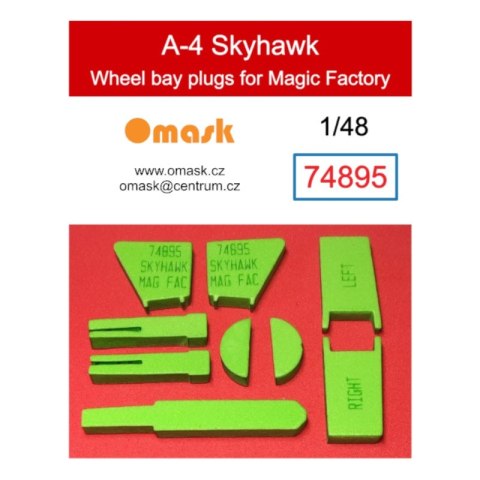 Omask 74895 1/48 A-4 Skyhawk Wheel Bay Plugs (for Magic Factory) Omask 74895 1/48 A-4 Skyhawk Wheel Bay Plugs (for Magic Factory)