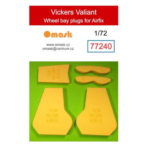 Omask 77240 1/72 Vickers Valiant Wheel Bay Plugs (for Airfix)