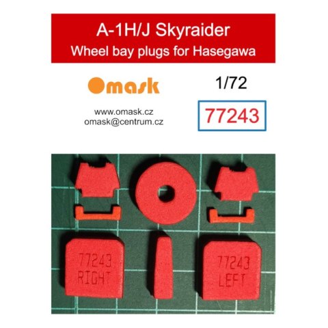 Omask 77243 1/72 A-1H/J Skyraider Wheel Bay Plugs (for Hasegawa/Hobby 2000)