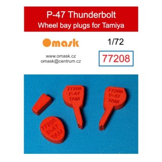 Omask OMK77208 1/72 P-47 Thunderbolt Wheel Bay Plugs (for Tamiya)