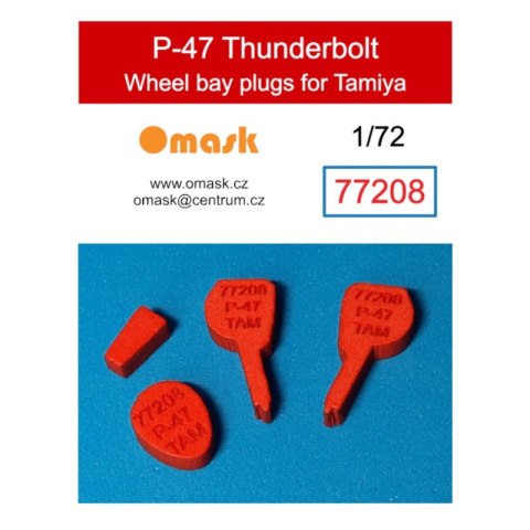 Omask OMK77208 1/72 P-47 Thunderbolt Wheel Bay Plugs (for Tamiya)