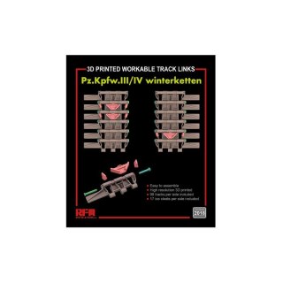 RFM-2018 3D Printed Workable Track Links Pz.Kpfw.III/IV winterketten