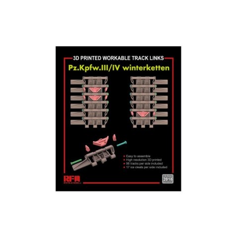 RFM-2018 3D Printed Workable Track Links Pz.Kpfw.III/IV winterketten RFM-2018 3D Printed Workable Track Links Pz.Kpfw.III/IV winterketten