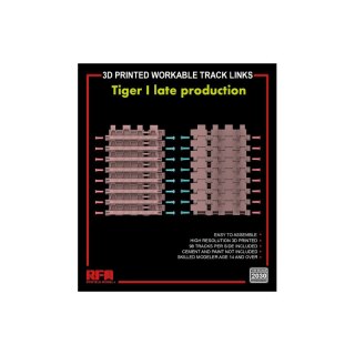 RFM-2030 3D Printed workable track links for Tiger I late production