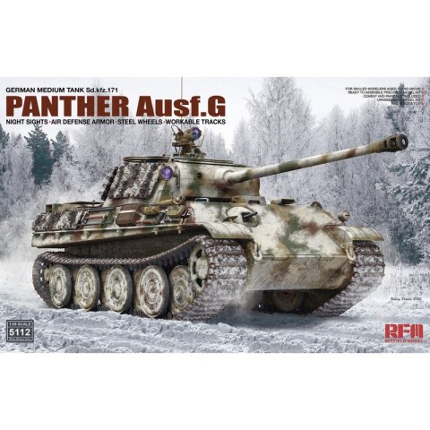 RFM-5112 Panther Ausf. G w/ Night Sights, Air Defense Armor, Steel Wheels, Workable Tracks