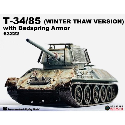 Dragon Armor 63222 T-34/85 w/Bedspring Armor (Winter Thaw Version)