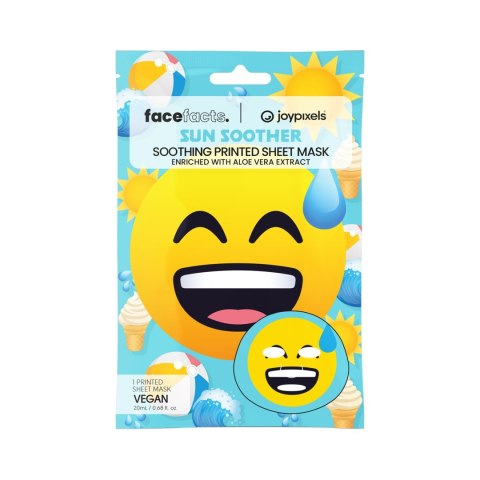 FACE FACTS Printed Joy Pixels Maseczka w płacie kojąca - Sun Soother 20 ml