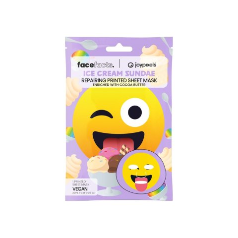 FACE FACTS Printed Joy Pixels Maseczka w płacie odżywcza - Ice Cream Sundae 20 ml FACE FACTS Printed Joy Pixels Maseczka w płacie odżywcza - Ice Cream Sundae 20 ml