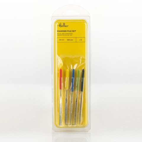 Heller 99005 Diamond File Set 100 mm (5 Pieces)